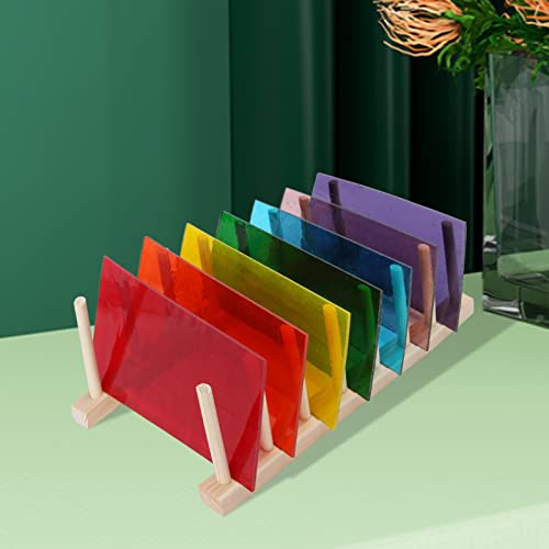 Buenoarte 12 Sheets Stained Glass Sheets, 4 X 6 Inch Cathedral Stained Glass Sheets, Art Bubble Glass, Mosaic Tiles Crafts For Diy Glass Craft Lovers (Transparent Mixed Color) #TOP6