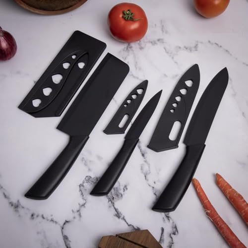 Image of Emojoy Stainless Steel 3 Pieces Chef Knife Set.Meat Knife with Sharp Blade with Ergonomic Handle for Home Kitchen and Restaurant