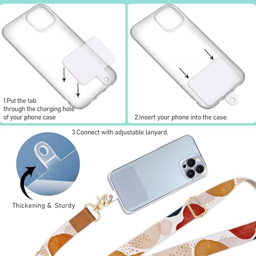 Image of Piefly Cell Phone Lanyard Crossbody Wrist Strap Adjustable for Women Boho | Travel Daily Cruise, Around the Neck, Hands-free, Universal, Fit Keys ID badge, Accessories, Compatible with Most Smartphones
