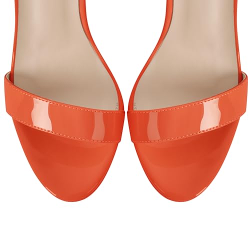 Image of Platform Stiletto High Heels for Women, Round Open Toe Ankle Strap Sexy Heeled Sandals for Wedding Party Dress