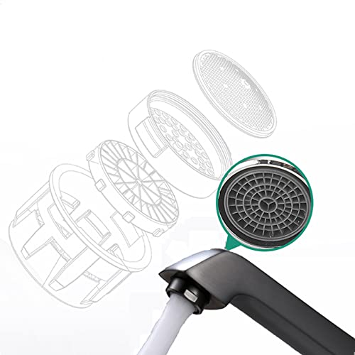 Robinet de cuisine rotation à 360 ° anti éclaboussures gris chic - 6