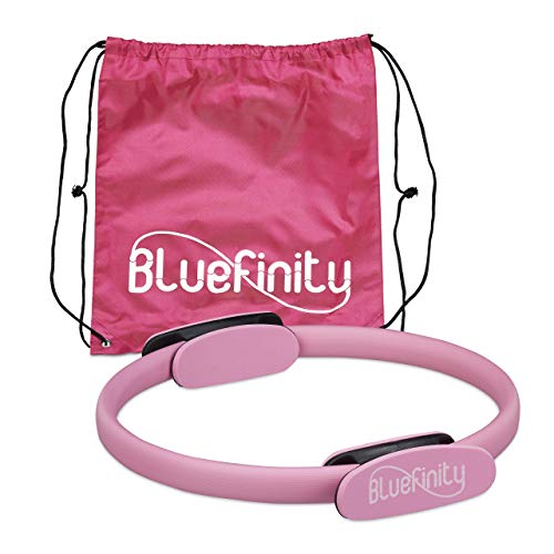 Bluefinity Pilates Ring mit Übungen, Doppelgriff, gepolstert, Widerstandsring Yoga,...