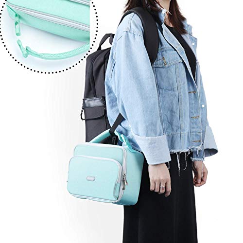 Amersun Kids Lunch Box,Durable Insulated School Lunch Bag With Padded Liner Keep Food Warm Cold For Long Time,Water-Resistant Thermal Travel Office Lunch Cooler For Girls Boy-2 Pocket,Light Blue #TOP5