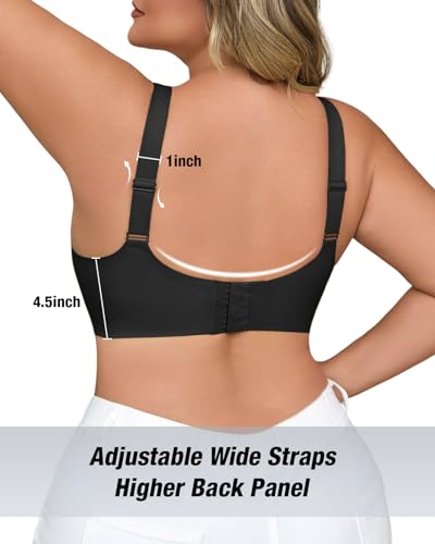 Plus Size Wireless Bras for Women V Neck Seamless Bralettes Comfort Full Coverage Bras Push Up Soft Cup Everyday Sleep Bra2
