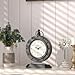 ChimeTide Vintage Table Clock, Desk and Shelf Mantel Clock, Antiques London Style Black Decor Clocks, for Farmhouse, Living Room, Bedroom, Bedside, Gift (8.8