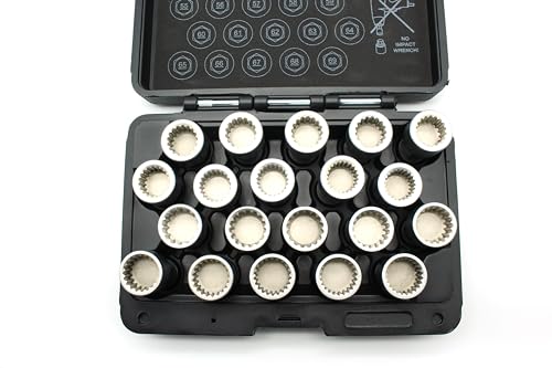 Image of TMAX 20pc Anti-Theft Wheel Lug Nut Removal Socket Key for Porsche
