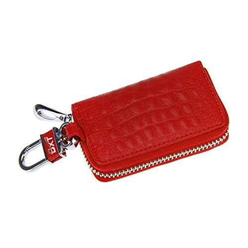 Preisvergleich Produktbild Schlüsseltasche Autoschlüsseltasche Schlüsseletui mit Kroko Design Handarbeit Schlüsselmäppchen Schlüsselbörse Car Key Case Brieftasche für Damen Herren