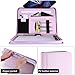 ProCase Portfolio Business Padfolio Folder with Zipper, Conference Meeting Executive File Legal Document Organizer with Pockets Letter Size A4 Writing Pad Notepad Padfolio -Purple