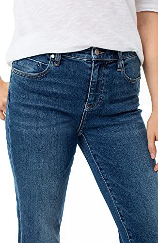 Liverpool Women's Marley Girlfriend W/Double Roll Cuff Crosshatch Jeans, 27 Inseam (Vista, 8) #TOP3