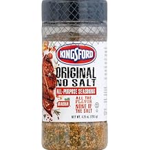 Kingsford Original No Salt All-Purpose Seasoning 4.25 oz Bold, Savory Taste Flavor with Zero Sodium for Grilling & Roasting