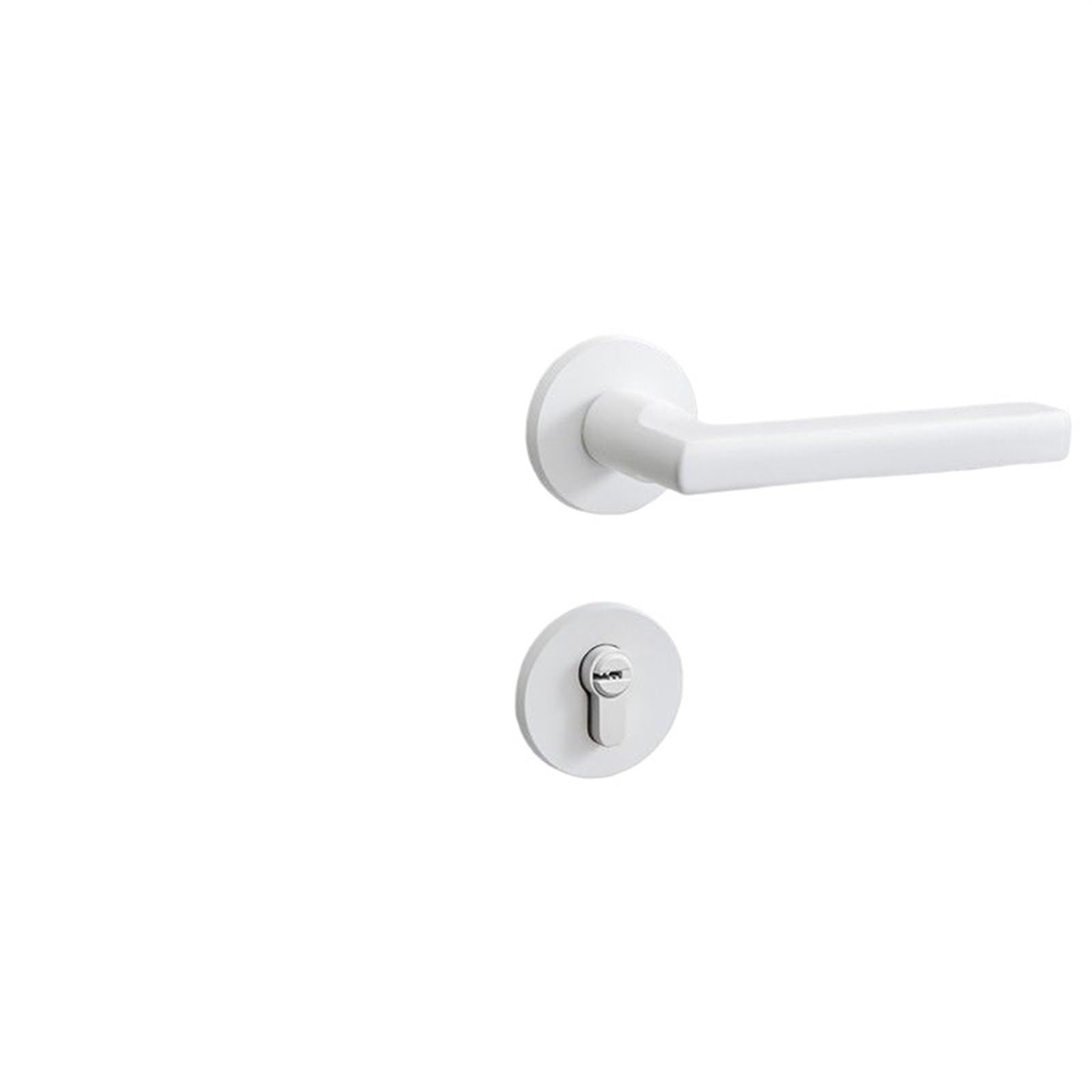 Yshiuol B Door Handles Edroom Security Door Locks Athroom Silent Split Mechanical Lock Mute Handle Deadbolt White Home Furniture Hardware For Home And Office(B)