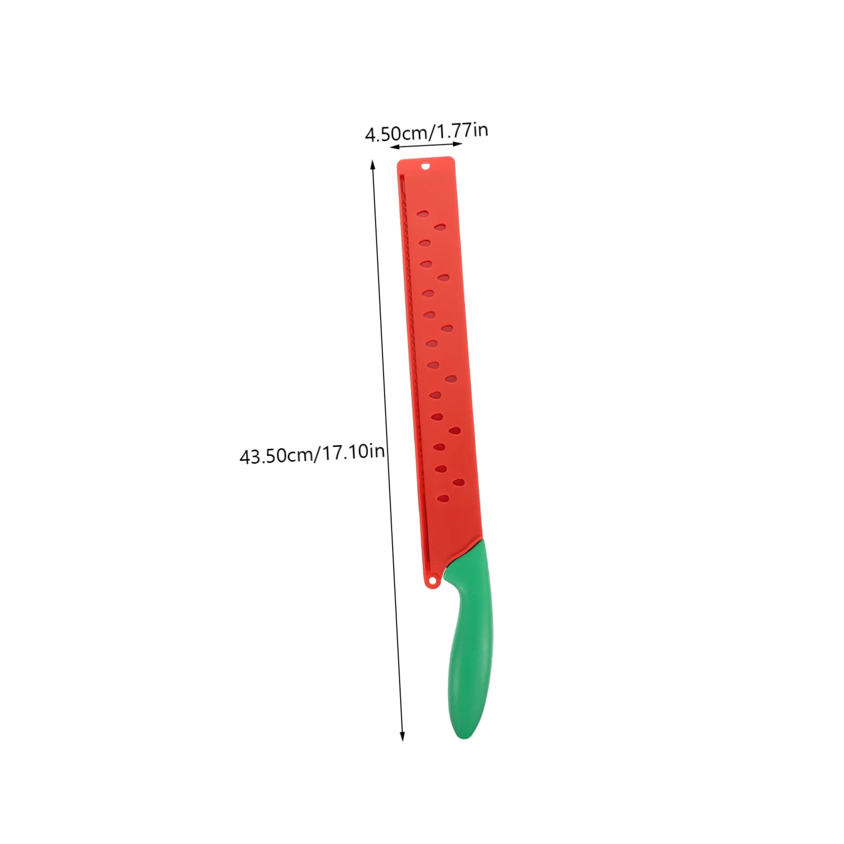 Zerodeko Coltello con Manicotto Rosso per Anguria in Acciaio Inossidabile dimensione non specificata Affilato e Professionale per Uso Quotidiano e Pasticceria per Tagliare Anguria e Melone