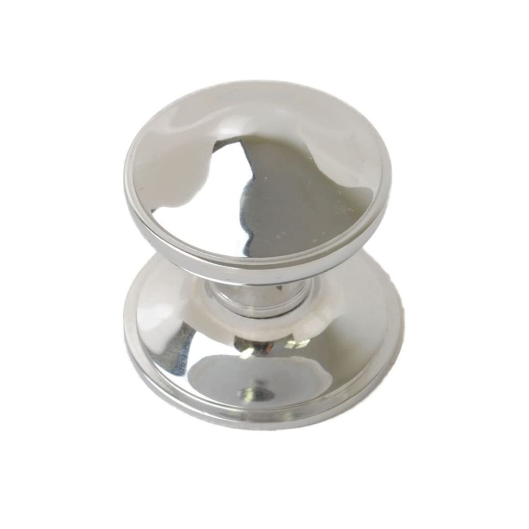 Vibe Chrome 63Mm Door Knob For Centre Door In Door Handle Knob On For Internal Doors