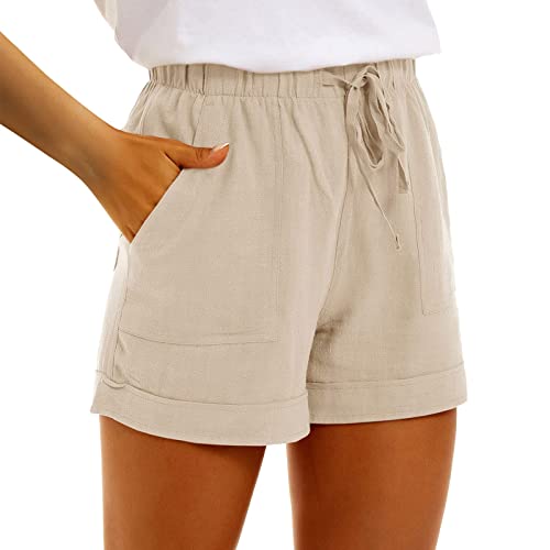 Cggmvcg Womens Linen Shorts Drawstring Elastic Waist Summer Casual Comfy Lightweight Loose Short Pants With Pockets (Beige, Xxl) Bermuda Shorts For Women Casual Summer Cotton Shorts Women Plus Size Shorts For Women Stretchy Curvy Womens Stretch Twill Shorts Pull On Womens Comfy Shorts Womens Spandex Shorts Shorts For Teen Girls White Linen Shorts Women High Waisted Shorts Women Women Cargo Shorts Brown Shorts Shorts Para Mujer #TOP5