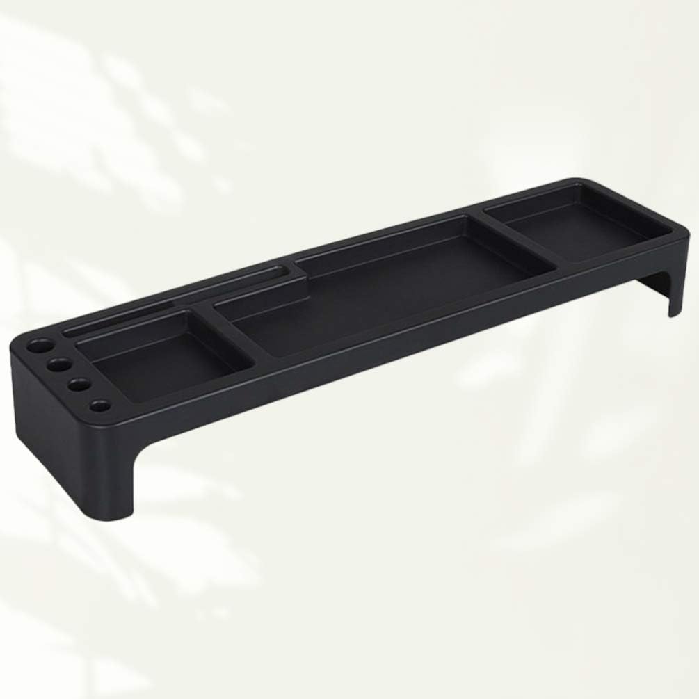 Cabilock Desk Organiser Small Storage Keyboard Commodity Shelf Pen Holder - Shelf Over Keyboard for Cell Phone Tablet (Black)
