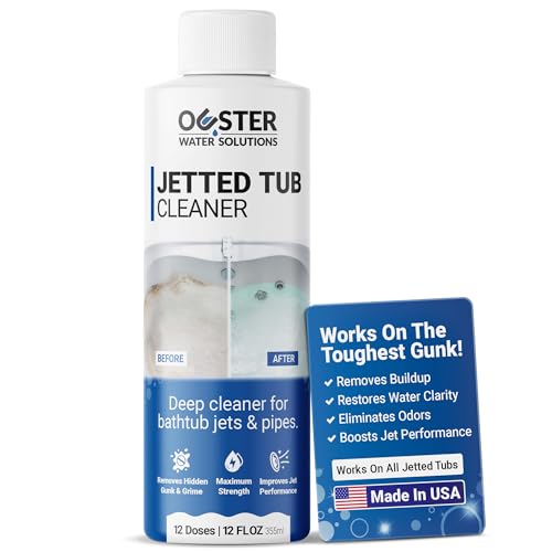 Ouster Jetted Tub Cleaner for Bathtub Jets and Tubes, Jacuzzi & Whirlpool - Removes Black Flakes,...