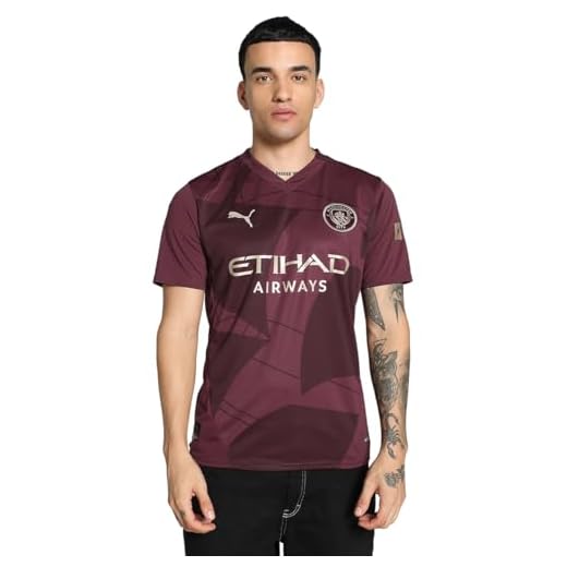 Maillot Third De Manchester City 2024/25 Saison - Réplique - Homme - Bordeaux - Taille : M