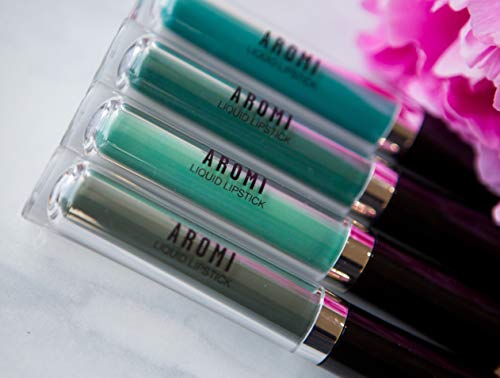 Aromi Matte Liquid Lipstick | Dark Green Lipstick, Vegan, Cruelty-Free, Gluten Free, Best Green Liquid Lipstick, Evergreen Lip Color (Emerald Green) #TOP5
