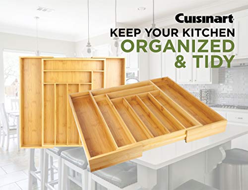 Cuisinart organizador de gaveta de bambu para utensílios – Este organizador expansível de prataria t