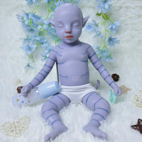 Muñeco Bebé Reborn Silicona Azul 18 Pulgadas miniatura 1