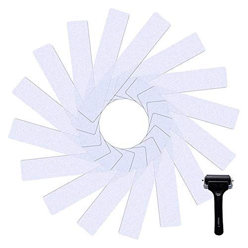 OUOULAJY 15 adesivi antiscivolo di sicurezza per vasca da bagno e scale, 10,2 x 61 cm