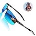 ROCKNIGHT Polarized Sports Sunglasses Men Blue Rimless Reflective Metal Gifts