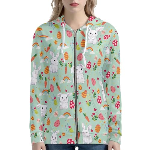 Sweat à capuche pour femme zippé veste légère et ample