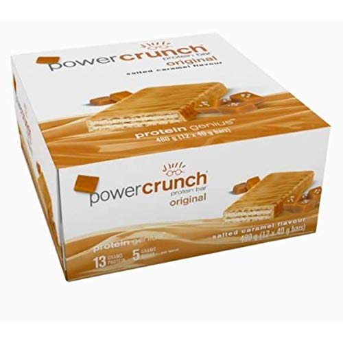 Power Crunch Protein Energy Wafer Bar - Salted Caramel (12 Bars)