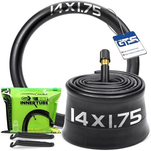 2 Pack 14 Inch Bike Tube Fit 1.75/1.95/2.125 with 32mm Schrader Valve 14x2.125 Bike Tube with 2PCS Levers 14 x 2.125 Inner Tube Compatible with Kids Bikes Strollers (2 of One Size)