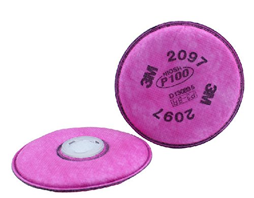 3M Particulate Filter 2097/07184(AAD) P100 Respiratory Protection with Nuisance Level Organic Vapor Relief - 1 Pair