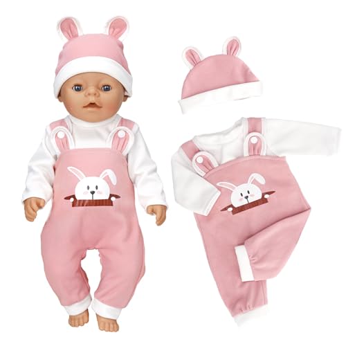 SCBOY Roupa de boneca rebelde roupa para bebé repleto de boneca bebé para 35 - 43 cm (boneca não incluída) roupa bonecas com gorros mangas compridas calças crianças