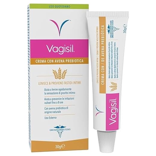 Vagisil Crema Calmante de Avena para Zona Íntima Mujer, Ayuda a Aliviar y Prevenir el Picor Íntimo, Ardor e Irritación, con Avena Natural, 30 g