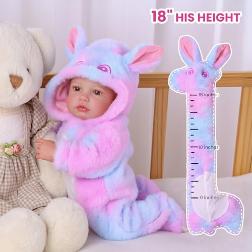 Muñeca Reborn BABESIDE 20 pulgadas niña con accesorios miniatura 7