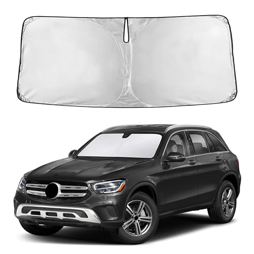 Image of EcoNour Windshield Sunshade Compatible for Mercedes Benz GLC300 2016-2020 2021 2022, Sun Visor for Front Windshield & Window Sun Shade Cover, UV Heat Blocker & Protector, Car Accessories