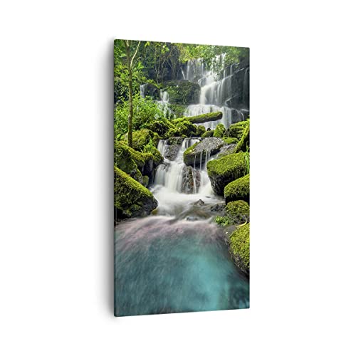 Grand tableau decoration murale cascade nature 55x100