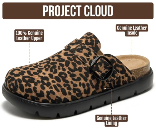 Image of 100% Genuine Leather Platform Clogs for Women - Fall Shoes for Women 2026