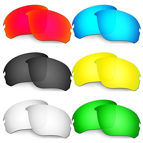 Lentille de rechange pour Oakley Flak Draft noir titane vert lunettes soleil