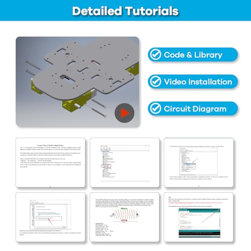 LAFVIN Robot Starter Kit Project with ESP32 Module and Code Learning Develop Skill Full Version Smart Car Kit Compatible with Arduino IDE - Image 6