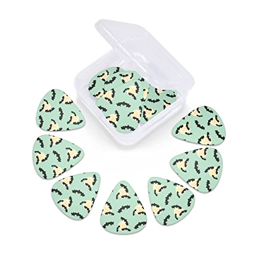 Lot de 12 médiators pour guitare basse électrique et acoustique Motif chauve-souris Lune - Les Beatles, Paul McCartney, John Lennon, RIngo Starr, George Harrison Lot de 12 médiators pour guitare basse électrique et acoustique Motif chauve-souris Lune – Image 7