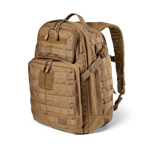 5.11 Tactical Backpack, RUSH 24 2.0 Military Survival Molle Back Pack with Laptop Compartment, 37L, Kangaroo, Style 56563ABR