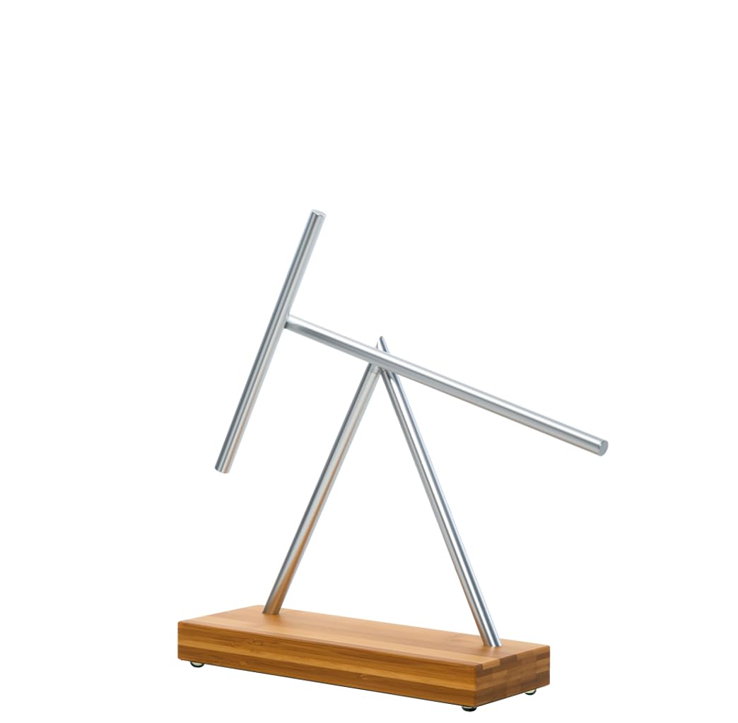 Original - The Swinging Sticks® Infinity | Faszinierende Kinetik-Skulptur mit edlem massiven Bambus-Sockel | Perpetuum Mobile Illusion | Handgefertigt | EIN Blickfang für Moderne Wohn- & Arbeitsräume