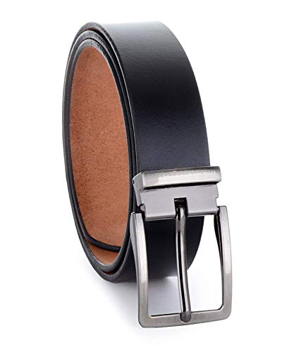 Image of ZORO Men's Genuine leather Black Belt for mens - Casual, Formal belt for men, Black color TMBK-09