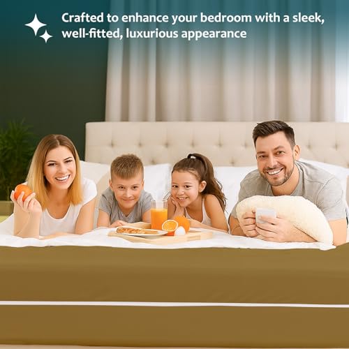 Image of Zipper Closure Style Mattress Protector King Size 100% Waterproof Six-Sided Mattress Encasement for Bed 72x72 Inch Fit On 6 Inch 6X6 Feet Taupe