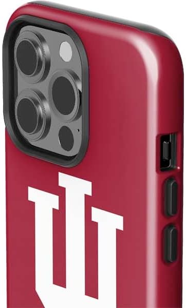 Skinit Impact Phone Case Compatible with iPhone 15 Pro - Officially Licensed Indiana University IU Logo Design