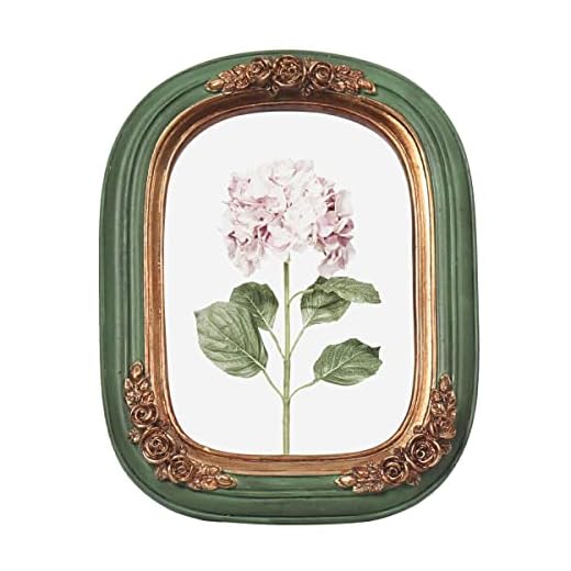 FR PARAFAYER Vintage Mini Picture Frame 2.5x3.5 Inch,Antique Ornate Photo Frame With Floral Relief,Wall and Tabletop Display,High Definition Glass Front,Retro Home Decor Art Gallery (Green 2.5x3.5)