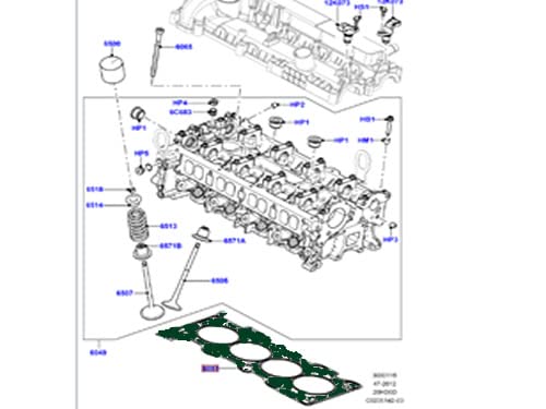 Cylinder Head Gasket Compatible with Land Rover LR2 Range Rover EVOQUE Discovery Sport 2.0L NEW LR024975
