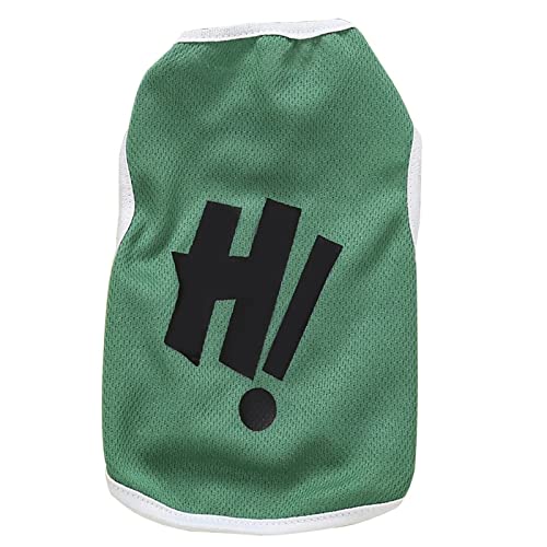 Dog Shirts Pets T-Shirt Soft Breathable Dogs Clothes for Small and Medium Dogs (Green, Medium)