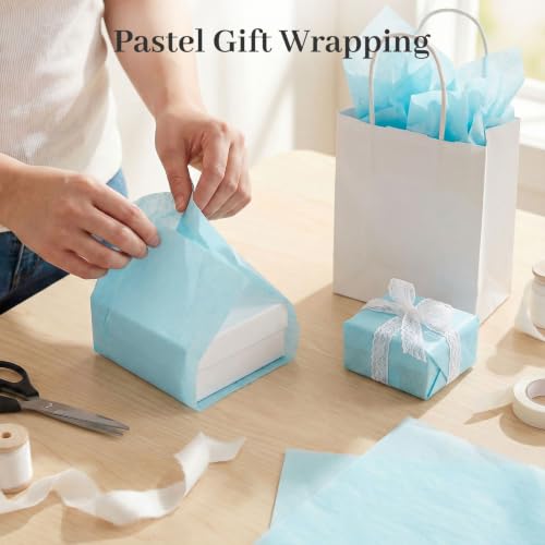 Image of Koogel 330 Sheets Light Blue Tissue Paper, 14 X 10 inches