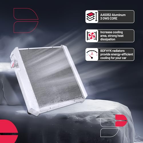 Image of BDFHYK Radiator with Cap for Chevy C /K Series 75-86, 3-Row 56mm Aluminum