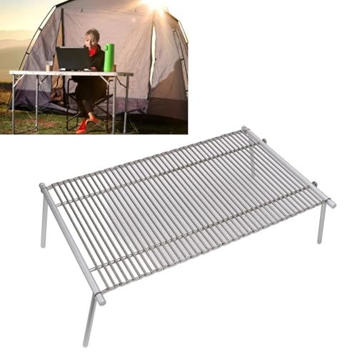 Przenośny stół kempingowy ze stali nierdzewnej składany stolik z boczną torbą Hoo & Sto Bag Cact Stół na zewnątrz do wędkowania BBQ Patio i Tailgating